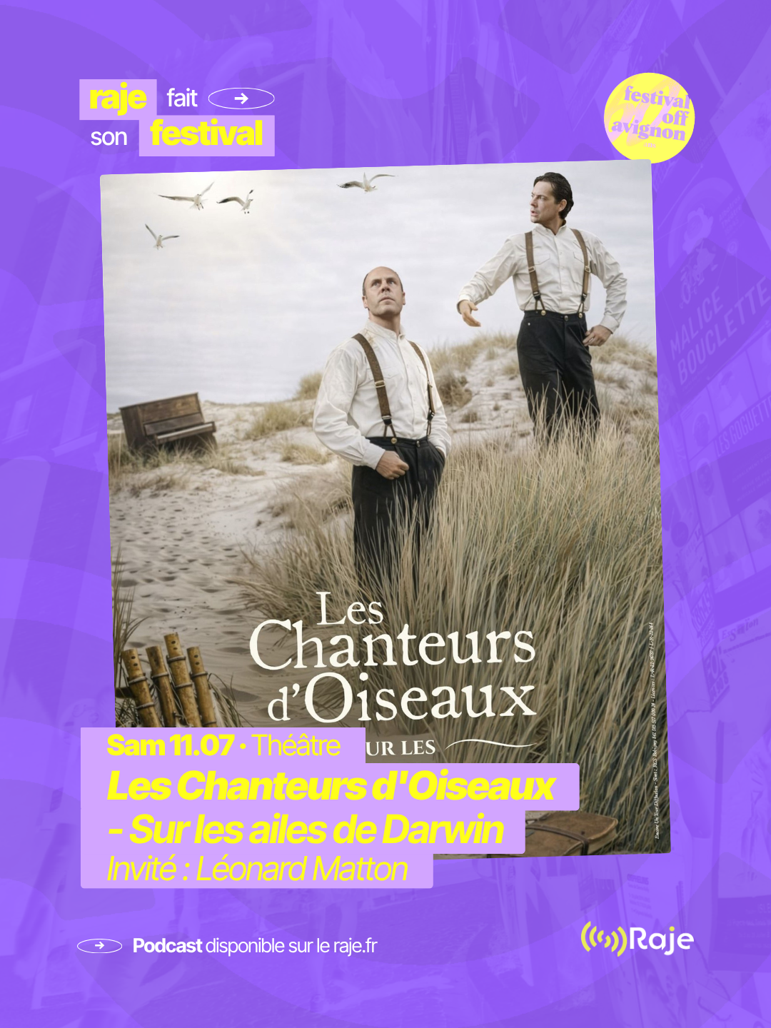 RAJE fait son festival - « Les Chanteurs d'Oiseaux - Sur les ailes de Darwin » - 11.07.2026