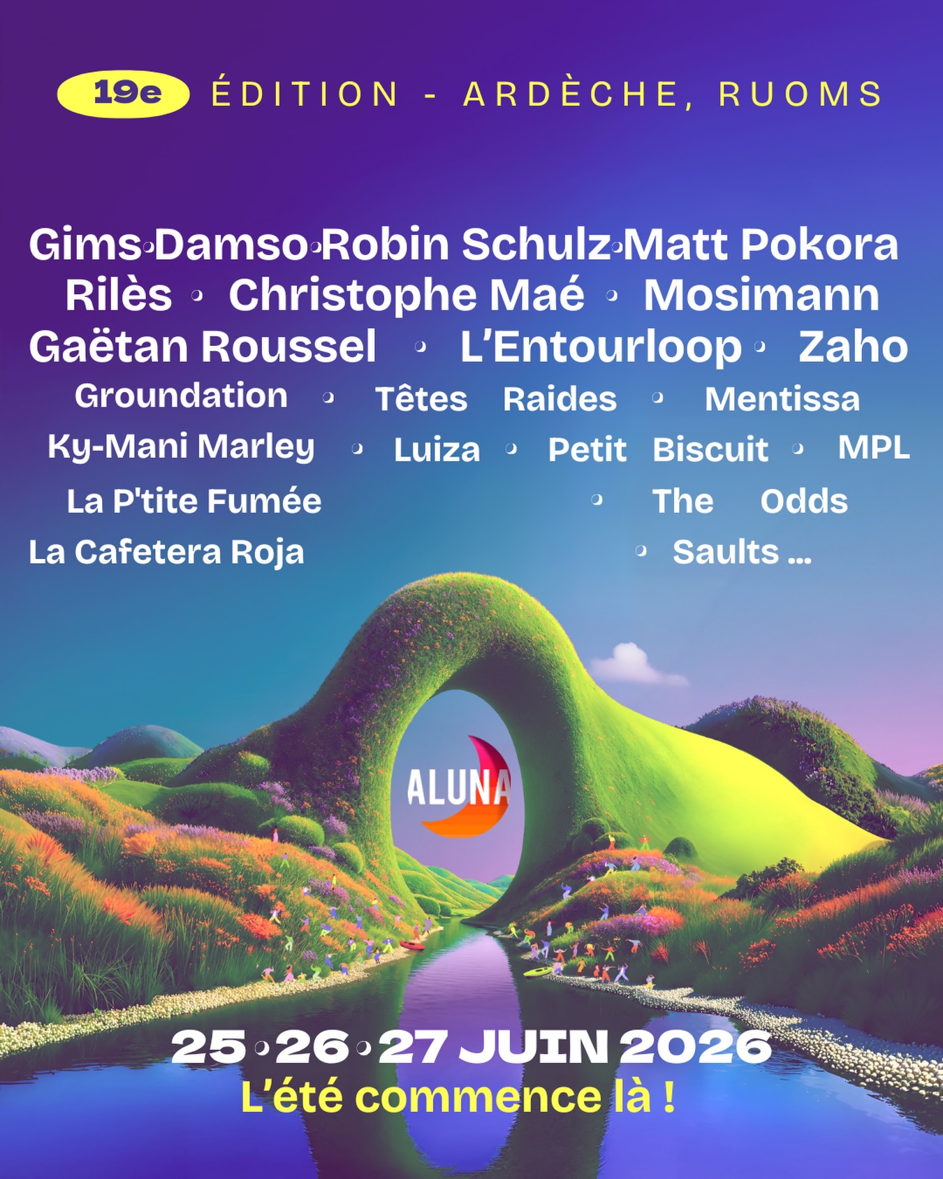 Aluna Festival Ruoms, 2ème vague d'annonce, 9 nouveaux noms rejoignent la programmation !